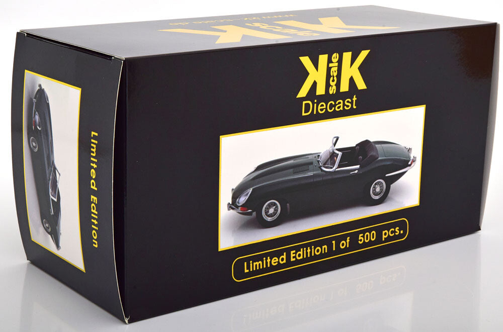 KKscale 1/18 ジャガー E-Type Convertible open Series1 LHD 1961 British Racing Green ミニカー