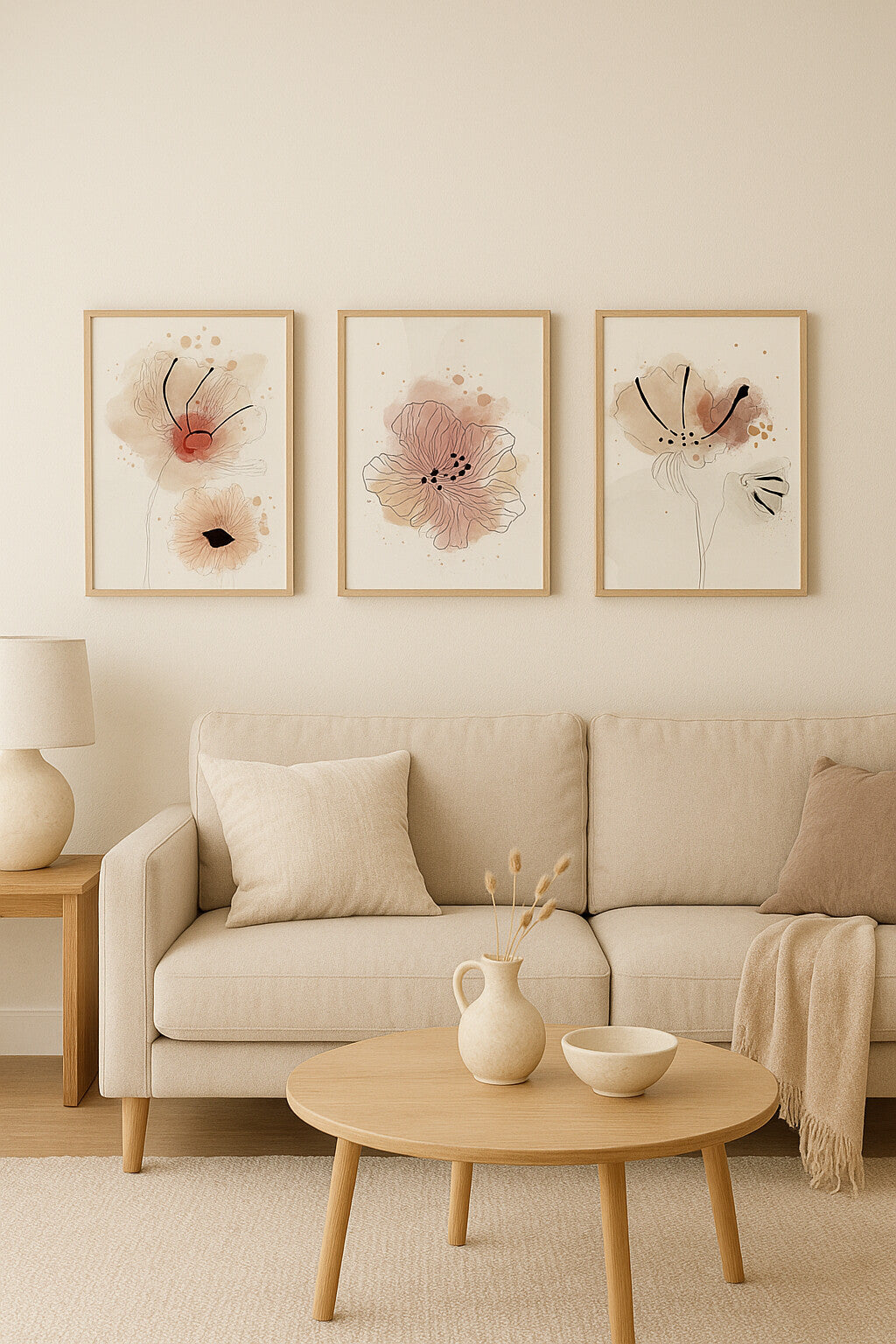 Line Art x Watercolor 315x435mm Flower IAA-53337