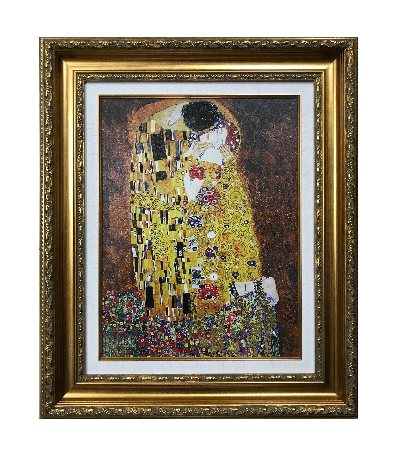 複製名画　F6号サイズ/Gustav Klimt（グスタフ・クリムト）キス（接吻）