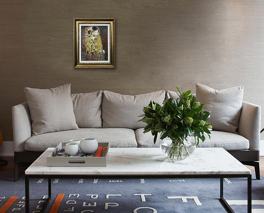 複製名画　F6号サイズ/Gustav Klimt（グスタフ・クリムト）キス（接吻）