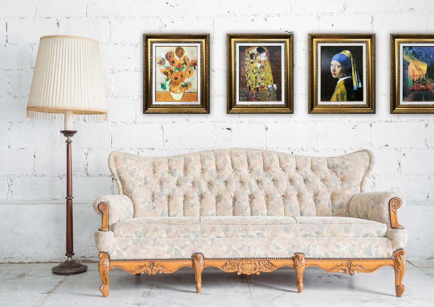 複製名画　F6号サイズ/Gustav Klimt（グスタフ・クリムト）キス（接吻）