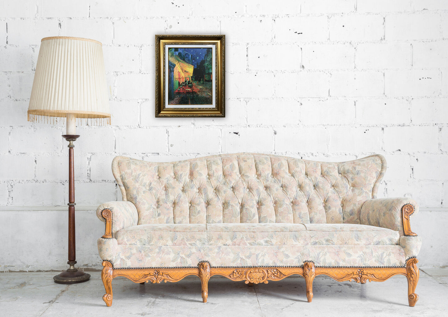 複製名画　F6号サイズ/フィンセント・ファン・ゴッホ （Vincent van Gogh）夜のカフェテラス