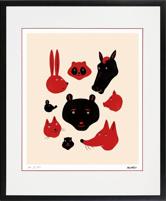 MEOMEO 9匹の顔(C4910)