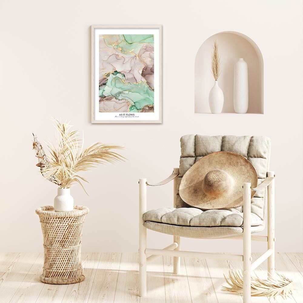 As it flows ポスター A4 A3 北欧 モダン 絵 ナチュラル 大理石 アートポスター