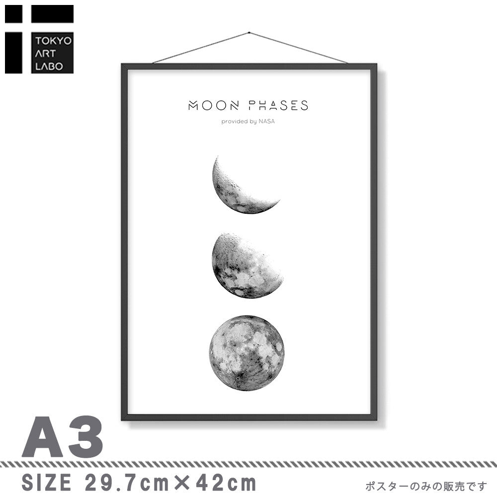 miim アートポスター MooN phases ムーンフェーズ 月 満月 A3 A4