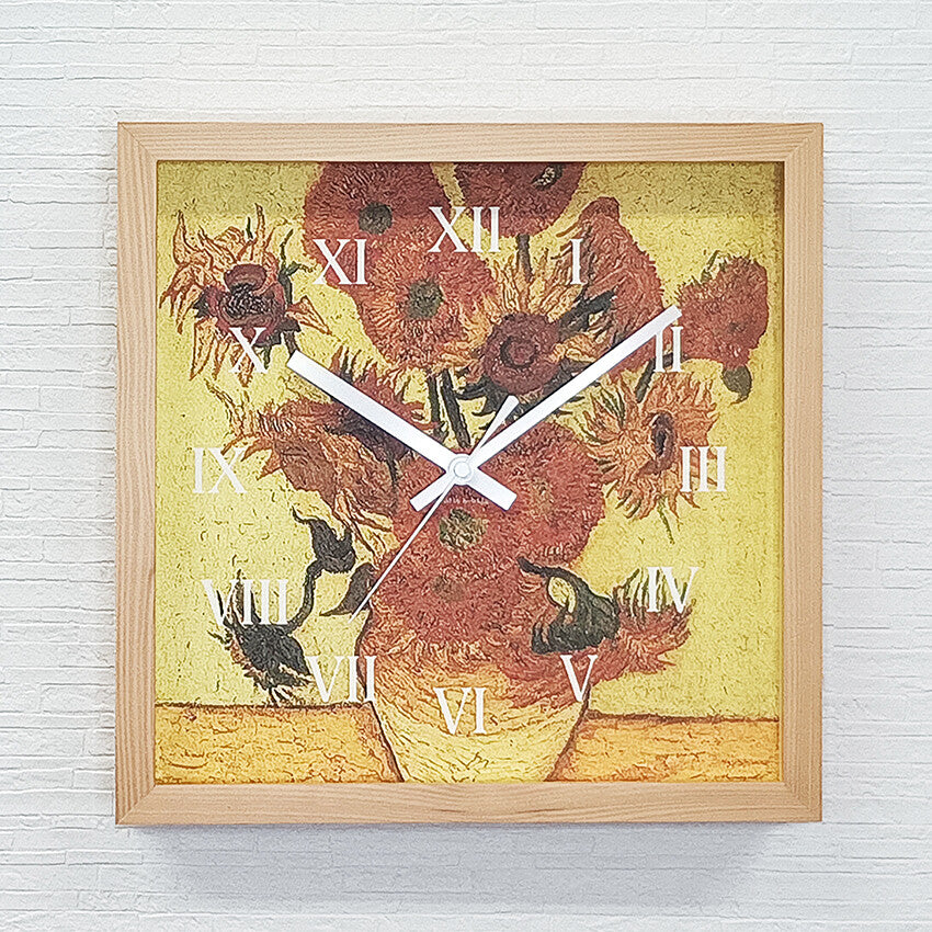 Masterpiece Clock<名画時計>Vincent Willem van Gogh(ゴッホ)/ひまわり