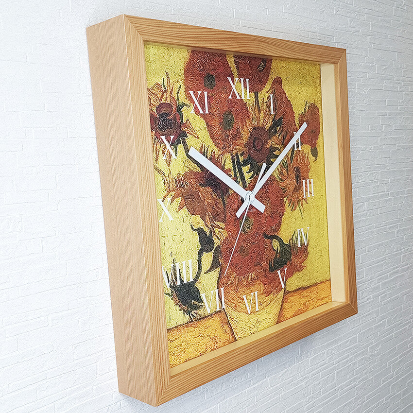 Masterpiece Clock<名画時計>Vincent Willem van Gogh（ゴッホ）/ひまわり
