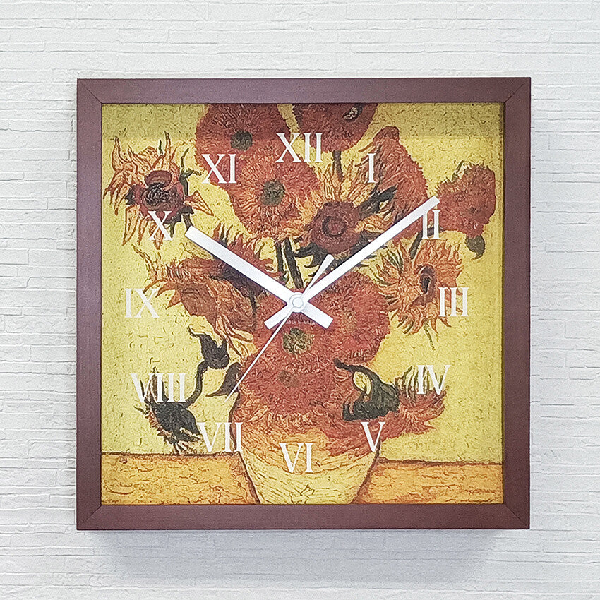 Masterpiece Clock<名画時計>Vincent Willem van Gogh(ゴッホ)/ひまわり