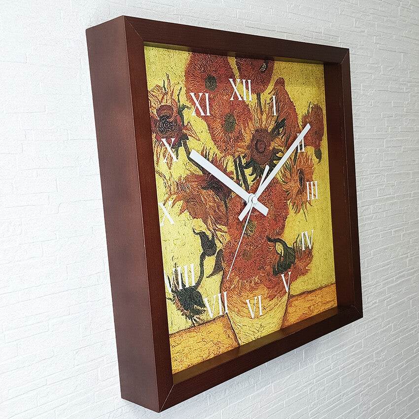 Masterpiece Clock<名画時計>Vincent Willem van Gogh（ゴッホ）/ひまわり