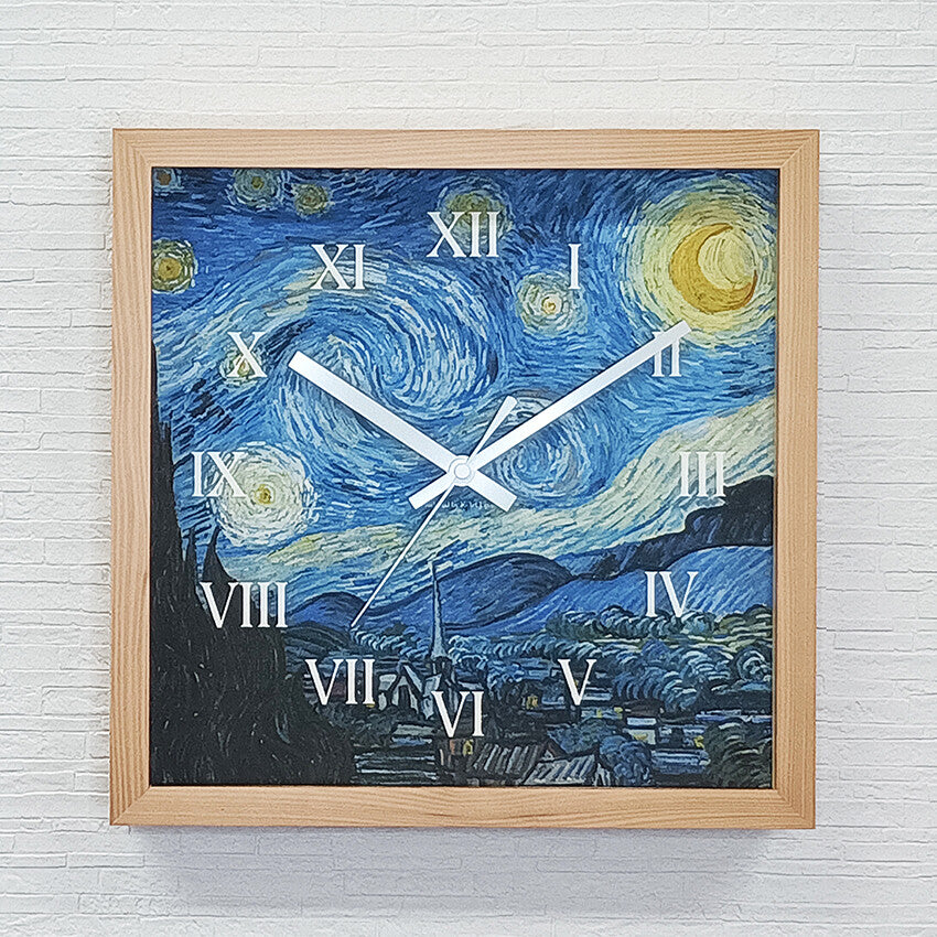 Masterpiece Clock<名画時計>Vincent Willem van Gogh（ゴッホ）/星月夜
