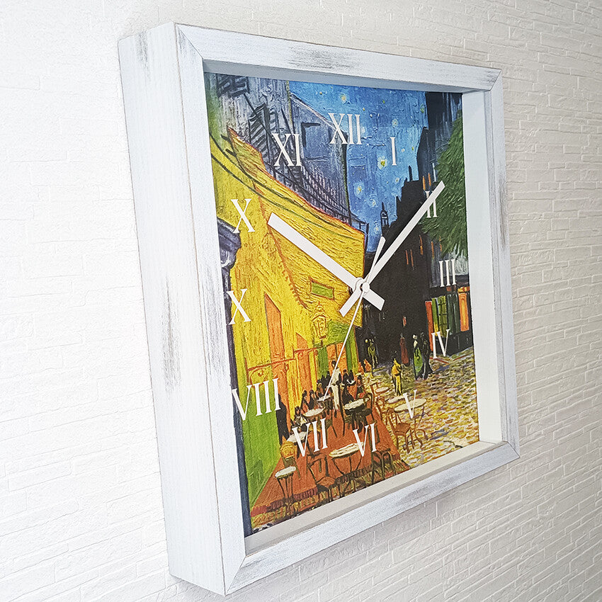 Masterpiece Clock<名画時計>Vincent Willem van Gogh（ゴッホ）/夜のカフェテラス