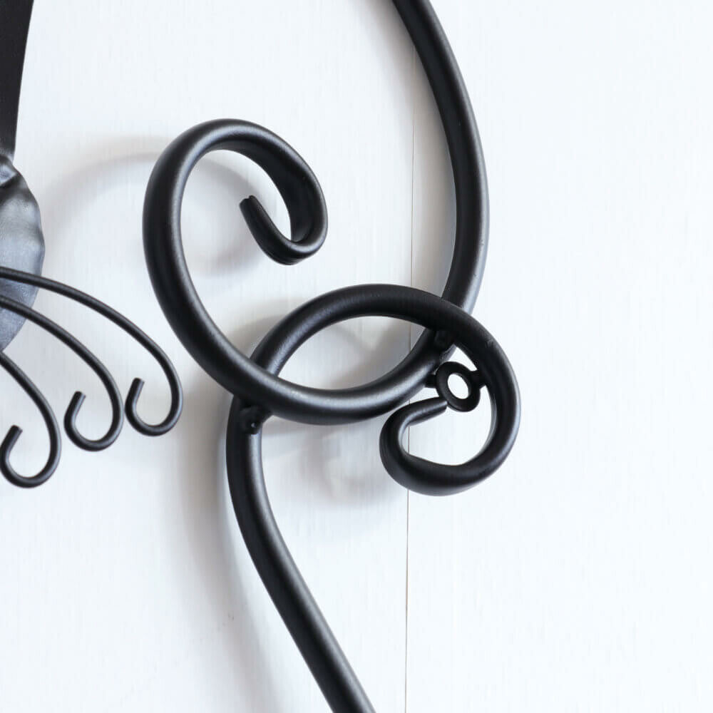 ウォールアクセント　壁飾り　壁掛け　2匹のネコ　黒