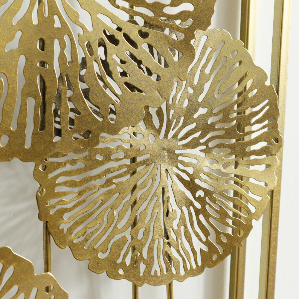 ウォールアートパネル　ロータス　ゴールド　壁掛け 壁飾り