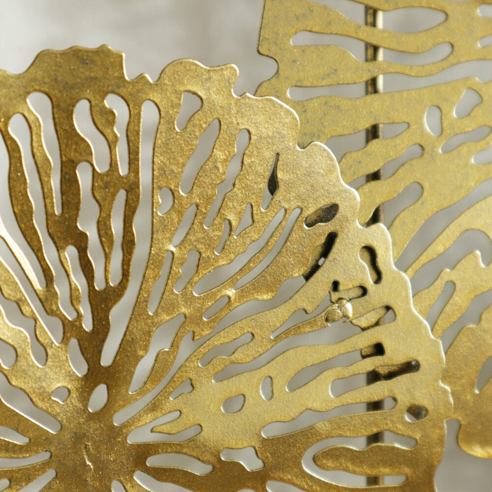 ウォールアートパネル　ロータス　ゴールド　壁掛け 壁飾り