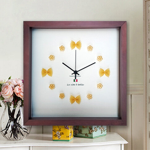 パスタを使った可愛い掛時計[Orologio carino]