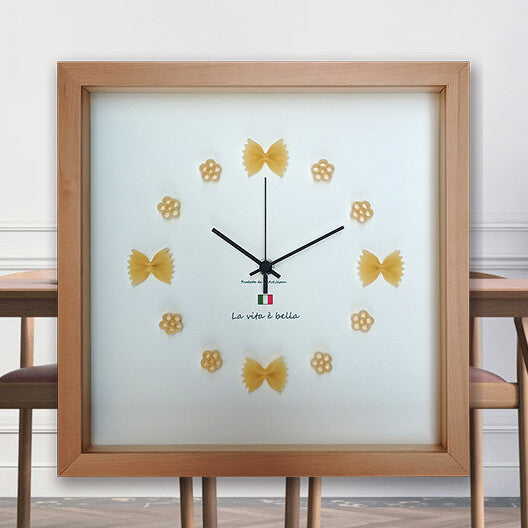 パスタを使った可愛い掛時計[Orologio carino]