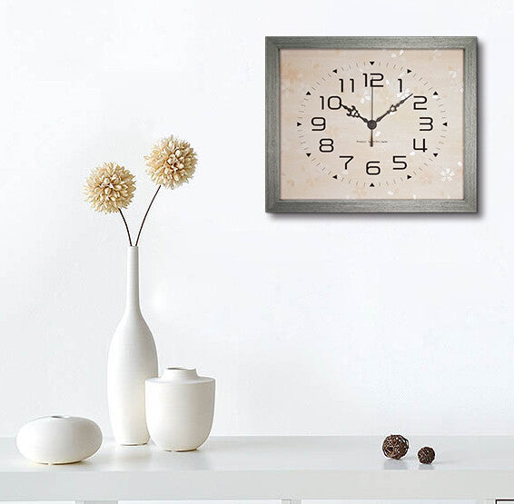 背景の桜柄が美しい和モダン掛時計【桜時-さくらどき-】