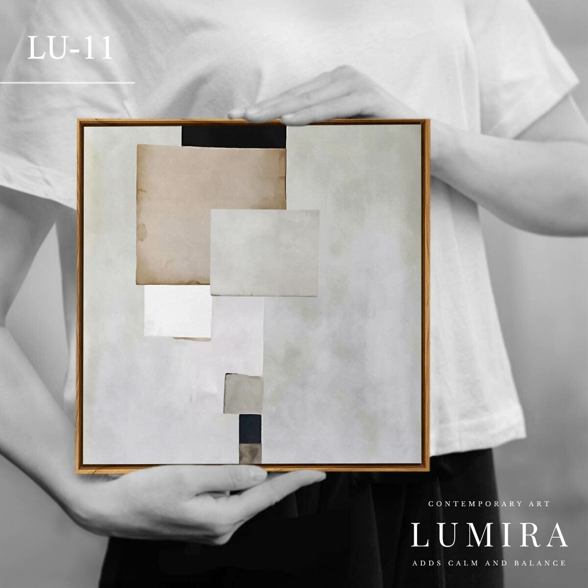 LUMIRA アートパネル 2枚1セット ミニマル モダン 北欧 韓国インテリア ジャパンディ グレー ベージュ