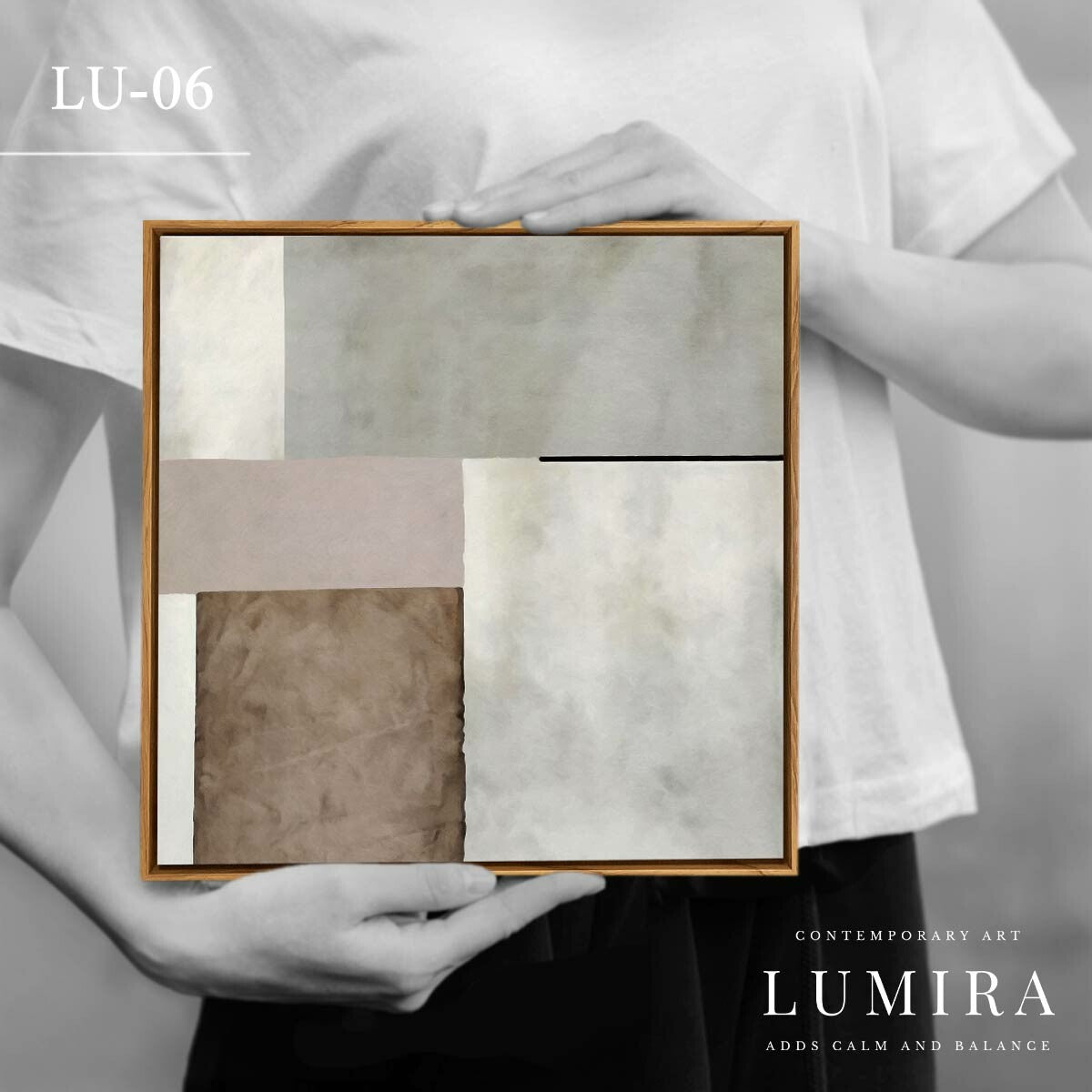 LUMIRA アートパネル 2枚1セット ミニマル モダン 北欧 韓国インテリア ジャパンディ グレー ベージュ