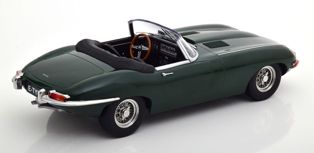 KKscale 1/18 ジャガー E-Type Convertible open Series1 LHD 1961 British Racing Green ミニカー