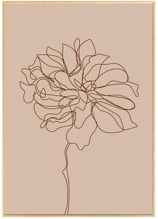 Line Art　415x575mm FLOWER　Abstract:ラインアート ILA-53564
