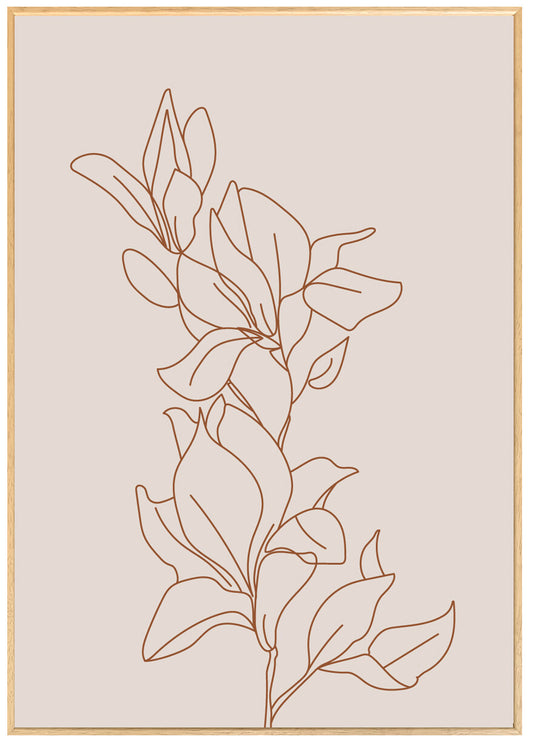 Line Art　415x575mm FLOWER　Abstract:ラインアート ILA-53565