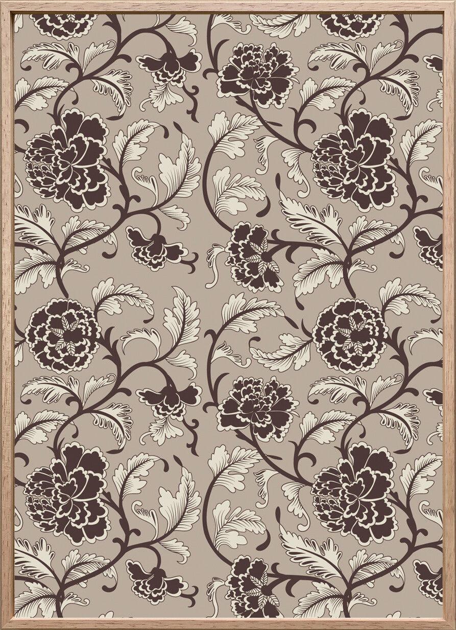 キャンバスパネル TEXTILE ART 415x575mm フラワーモチーフ ITA-53602