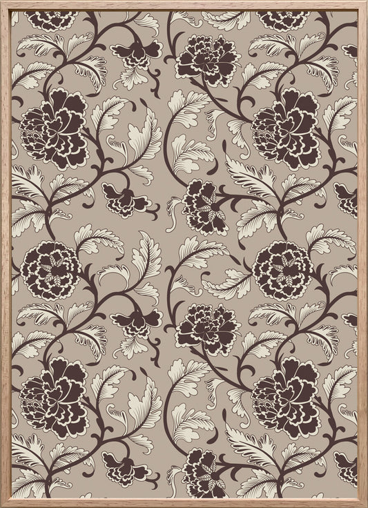 キャンバスパネル TEXTILE ART 415x575mm フラワーモチーフ ITA-53602