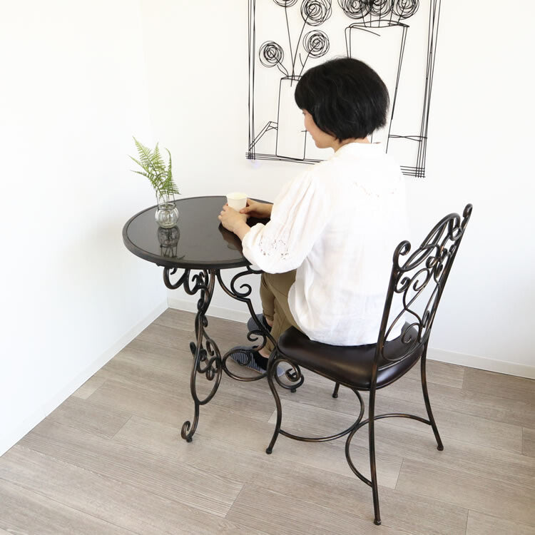 アンティーク調アイアンチェアー アイアン製 アンティーク調 ダイニングチェア 椅子 イス おしゃれ 輸入