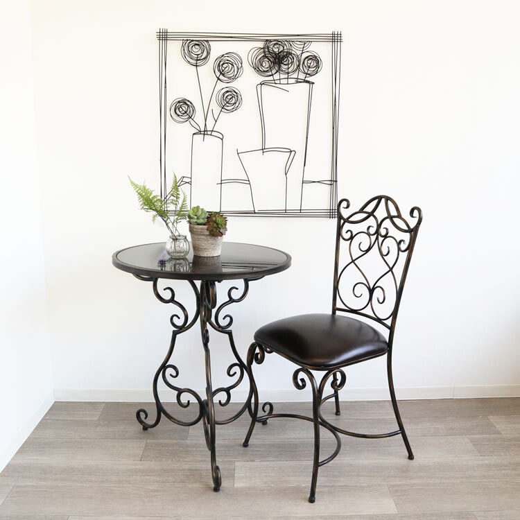 アンティーク調 アイアンチェアー