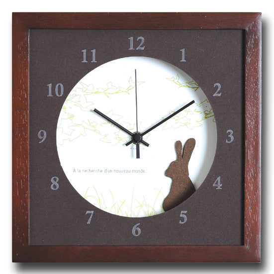 小さめサイズが可愛い北欧テイストのインテリアクロック（時計）VerdureClock/Rabbit/