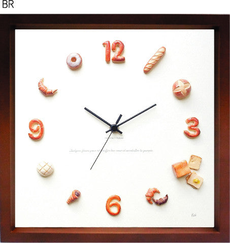 パン屋さん、カフェ、パン好きさん必見！かわいいパンの掛時計[Horloge du pain]