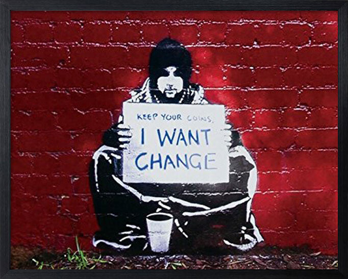 アートフレーム バンクシー Banksy [I Want Change]