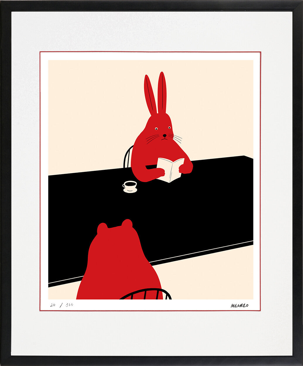 MEOMEO 読書するウサギ(C4915)